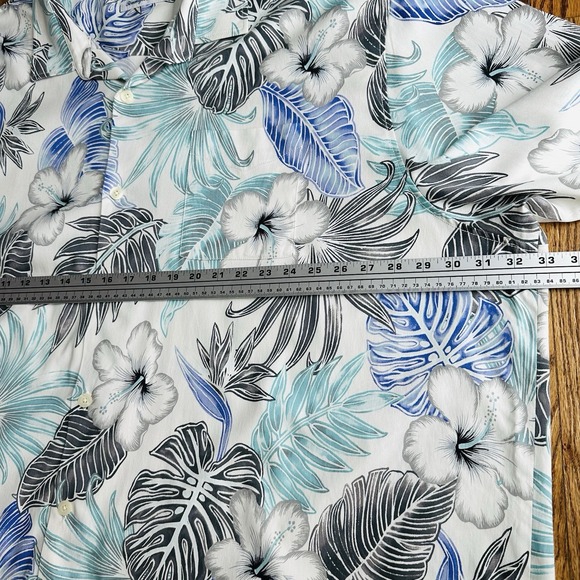 Tommy Bahama Camp Shirt Mens 4XLB Konkan Jungle Hawaiian Silk Cotton Blend - Picture 9 of 14
